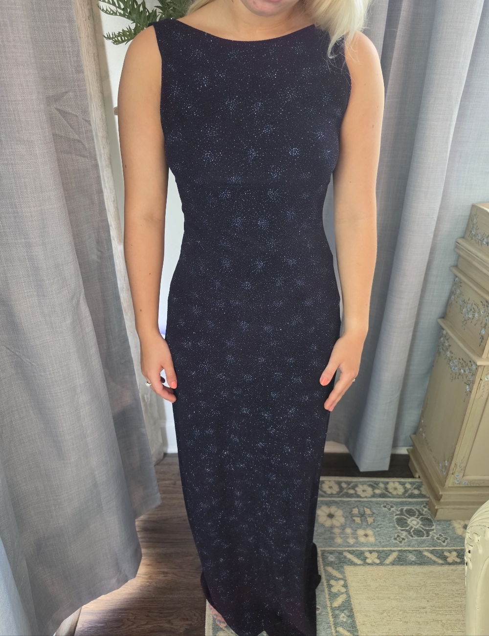 Vintage Ronnie Nicole Sparkle Star Formal Dress